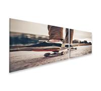 islandburner Prime Image sur toile Motif skateboard sur le chemin du parking du soir