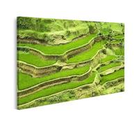 islandburner Prime Image sur toile Motif terrasses de rizières Paysage Asie Champs Nature Plante verte Images murales Poster