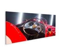 islandburner Prime Image sur toile Motif voiture de course rouge Cockpit Design rétro Vue taxe Images murales Poster