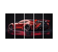 islandburner Prime Image sur toile Motif voiture de sport rouge avec un design accrocheur et un vernis brillant
