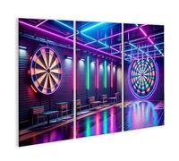 islandburner Prime Image sur toile néon Dart Hall avec lumières colorées et décorations modernes Images murales Poster