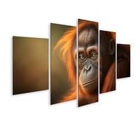 islandburner Prime Image sur toile Orang Outan dans la forêt Portrait Lumière chaude Images murales Poster