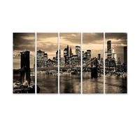 islandburner Prime Image sur toile Paysage de New York la nuit panoramique Images murales Poster
