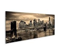 islandburner Prime Image sur toile Paysage de New York la nuit panoramique Images murales Poster