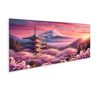 islandburner Prime Image sur toile Peinture Japon Fujiyama Fleurs de cerisier Images murales Poster