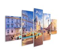 islandburner Prime Image sur toile Piazza avec bâtiments historiques et fontaines à Rome Images murales Poster