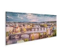 islandburner Prime Image sur toile Ponts de Prague Vue panoramique à la lumière du jour rivière rivière Images murales Poster