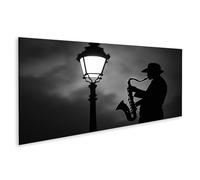 islandburner Prime Image sur toile pour musiciens de nuit, ombre, saxophone, lanterne, images murales, posters