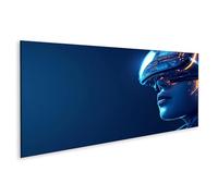 islandburner Prime Image sur toile - Réalité virtuelle - Vision future - Mme Cybertechnik - Toile - 120 x 40 cm - Panorama