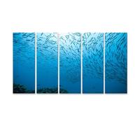 islandburner Prime Image sur toile représentant un essaim de poissons dans l'océan bleu nage corail riff sous-marin images murales poster