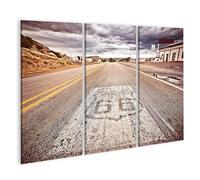 islandburner Prime Image sur toile Route soixante-six Route Paysage Nuages Ciel Nostalgie Images murales Poster