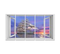 islandburner Prime Image sur toile Voilier au coucher du soleil Horizons lointains Images murales Poster