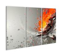 islandburner Prime Impression abstraite sur toile Feu et couleurs Danse Impression abstraite - Toile 130 x 80 cm - 3 pièces