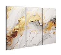 islandburner Prime Tableau sur toile en marbre doré abstrait Ai naturel granit sol pierre blanche images murales posters