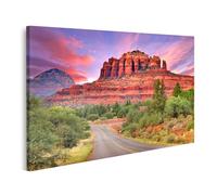 islandburner Prime Tableau sur toile Motif paysage rocheux rouge au coucher du soleil dans une nature impressionnante