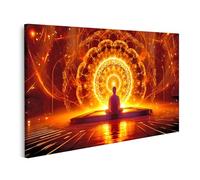 islandburner Prime Tableau sur toile pour méditation feu mandala rêves harmonie illumination mysticisme lumière images murales poster
