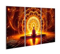 islandburner Prime Tableau sur toile pour méditation feu mandala rêves harmonie illumination mysticisme lumière images murales poster