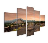 islandburner Prime Tableau sur toile Pyramides Paysage au coucher du soleil dans une vieille ville en ruines