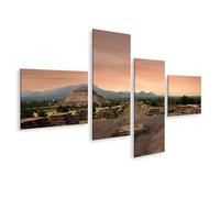 islandburner Prime Tableau sur toile Pyramides Paysage au coucher du soleil dans une vieille ville en ruines