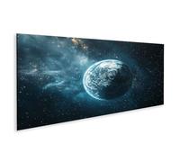 islandburner Prime Tableau sur toile Terre de l'espace avec champ d'étoiles pour salon, amant de l'espace, bureau, images murales