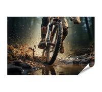 islandburner Prime XXL Poster de VTT Aventure dans la forêt au coucher du soleil et de la boue Premium Photos photo photo