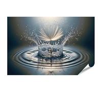 islandburner Prime XXL Poster photo de pissenlit éclaboussures d'eau Art photographie 2023 Fantaisie Premium Photographie photo