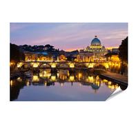 islandburner Prime XXL Poster Rome Vue du soir Lumières des rives Architecture Premium Photographie photo