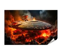 islandburner Prime XXL Poster vaisseau spatial dans l' volcanique du futur galaxie images photo de qualité supérieure