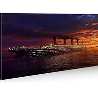 islandburner Tableau moderne Titanic Titanic Impression sur toile - Tableau pour fauteuils, salon, cuisine, bureau, maison, format XXL