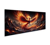 islandburner Tableau mural Phénix Vole Feu brûlant des cendres Créatures mythiques sur toile