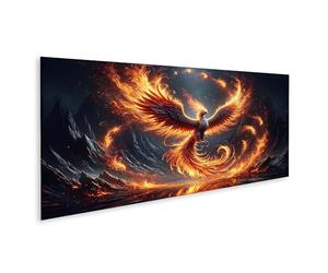 islandburner Tableau mural Phénix Vole Feu brûlant des cendres Créatures mythiques sur toile