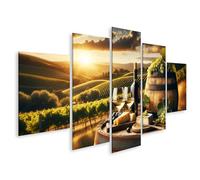 islandburner Tableau mural sur toile avec tonneau sur vignoble du Chianti, Toscane, Italie