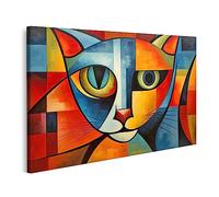 islandburner Tableau sur toile abstrait chat peinture style Pablo Picasso animaux de compagnie Art photos murales poster