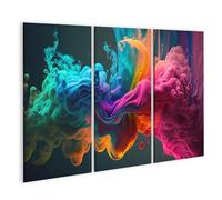 islandburner Tableau sur Toile Abstrait Coloré Liquide Poudre de fumée Explosion Abstraite Colorée Vols Photos Murales Poster