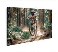 islandburner Tableau sur toile Adrénaline VTTker Décoration murale pour salon pour les amateurs d'aventure - Édition Z5