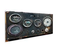 islandburner Tableau sur toile Ancien compteur industriel jauges compteur industriel Cadre Affiche Poster Murale Tableaux