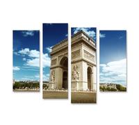 islandburner Tableau sur toile Arc de triomphe de Paris avec ciel bleu Images murales Poster