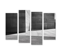 islandburner Tableau sur toile Architecture élégante Art photographique pour bureau moderne - Parfait pour les amateurs de design - 4 pièces