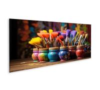 islandburner Tableau sur toile - Art pinceau - Diversité colorée dans des tons de couleurs et représentation créative - Images murales - Poster