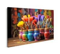 islandburner Tableau sur toile - Art pinceau - Diversité colorée dans des tons de couleurs et représentation créative - Images murales - Poster