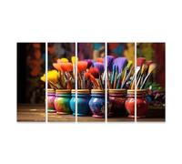 islandburner Tableau sur toile - Art pinceau - Diversité colorée dans des tons de couleurs et représentation créative - Images murales - Poster