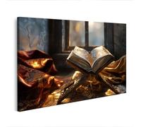 islandburner Tableau sur toile - Art sublime du Coran sur support en bois - Pour les moments spirituels - Edition T2