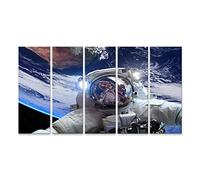 islandburner Tableau sur toile Astronaute Dans L'Espace Sur Fond De L'espace De La Planète Terre Cadre Affiche Poster Murale Tableaux