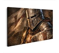 islandburner Tableau sur toile avec casque et bouclier pour les amateurs historiques - Édition T1