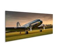 islandburner Tableau sur toile - Avion Douglas DC-3 restauré avec hélices polies - Panorama
