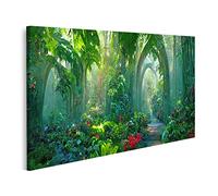 islandburner Tableau sur toile belle forêt magique, grands arbres de conte de fées, superbe végétation pour les Cadre Affiche Poster Murale Tableaux
