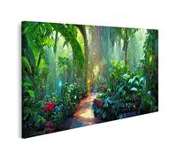 islandburner Tableau sur toile belle forêt magique, grands arbres de conte de fées, superbe végétation pour les Cadre Affiche Poster Murale Tableaux