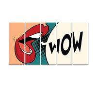 islandburner Tableau sur Toile Bouche Pop Art Wow! Bande dessinée de Dessin animé Cadre Affiche Poster Murale Tableaux