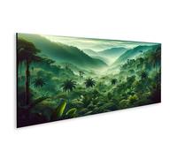 islandburner Tableau sur toile - Brume dense - Forêt tropicale - Ambiance matinale - Plantes - Montagne - Nature - Images murales - Poster