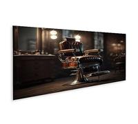 islandburner Tableau sur Toile Chaise de barbier Tendance Modern Gentleman Barber Shop Cadre Affiche Poster Murale Tableaux
